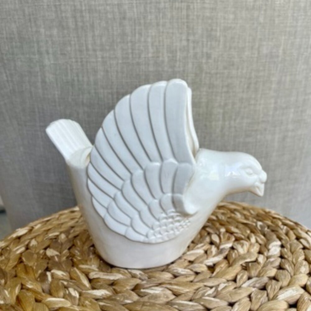 Mid 20th Century White Dove Bird Flower Pot